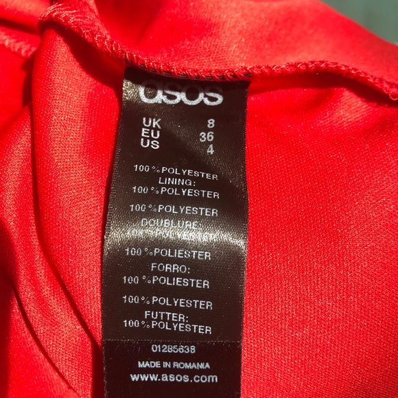 ASOS Red Valentine Dress | Size 4 - Picture 7 of 8